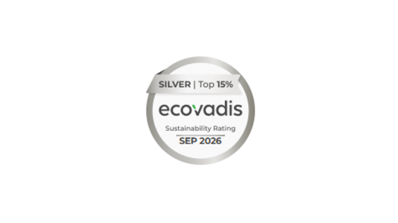 Médaille d'argent EcoVadis 2026 obtenue par le groupe Tempo One
