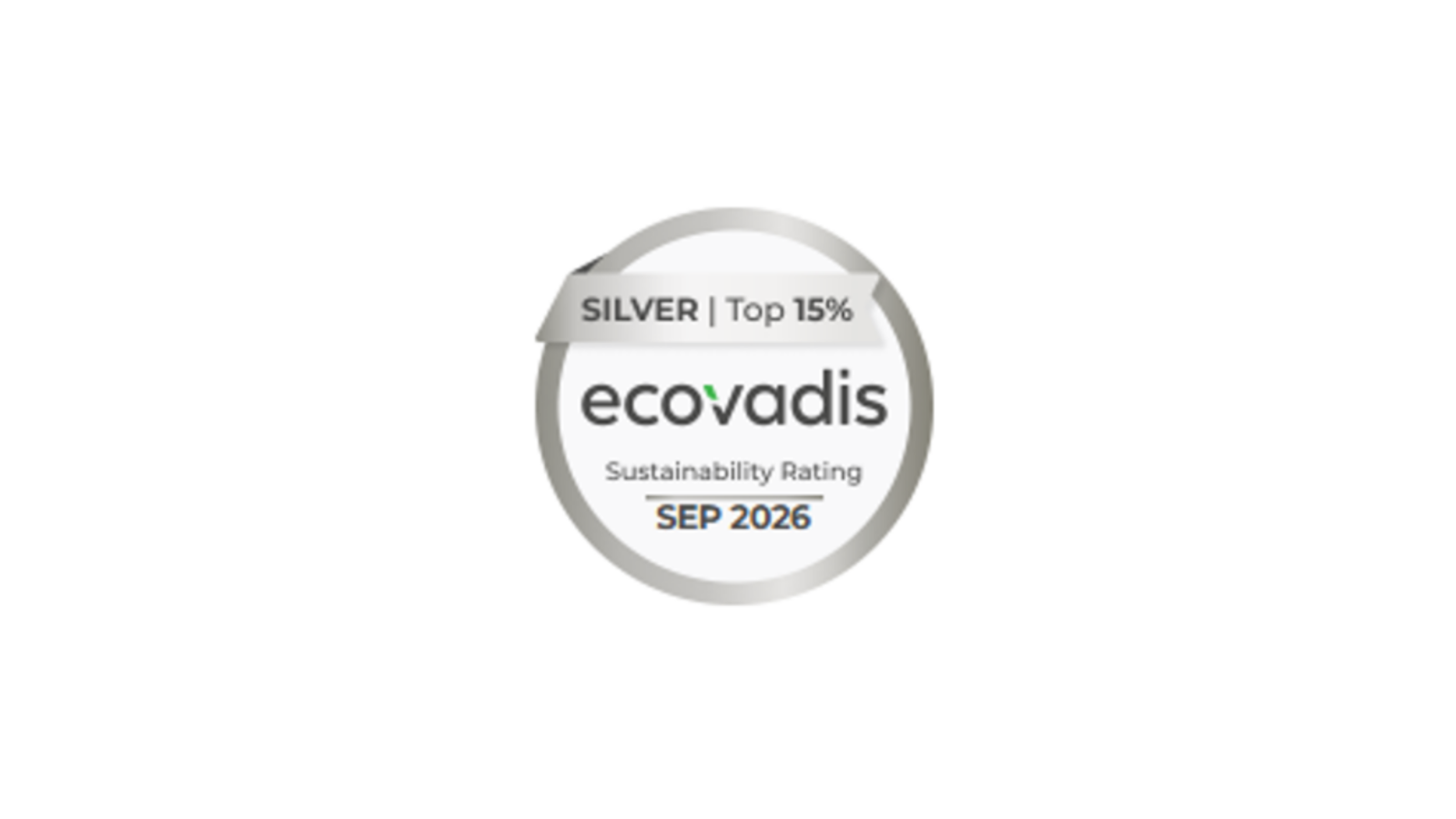 Médaille d'argent EcoVadis 2026 obtenue par le groupe Tempo One